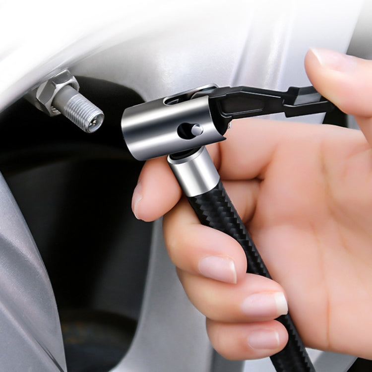 Car 12V Portable Inflatable Cylinder Pedal Digital Display Air Pump with Light & Tool Box - LYDARZ