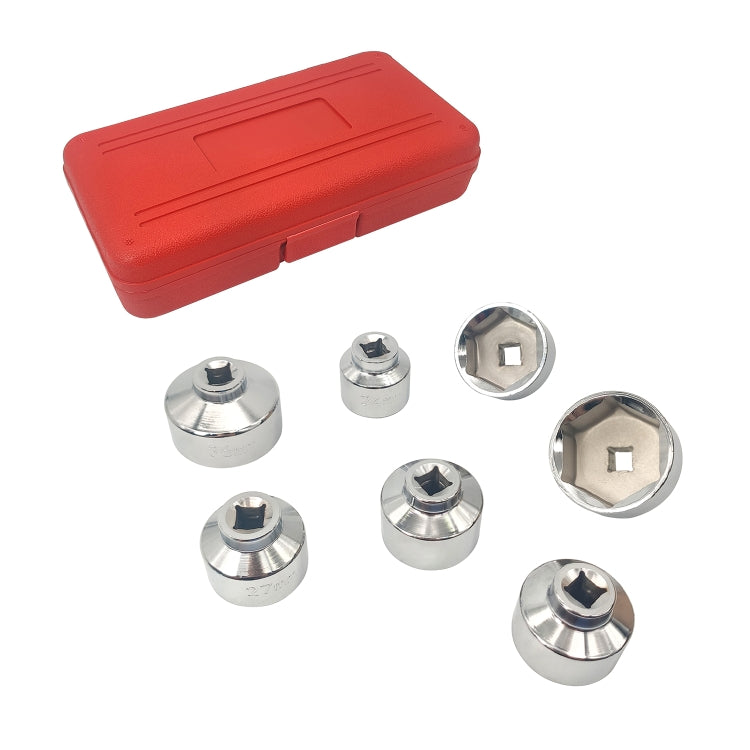 ZK-077 7 in 1 Car Cartridge Housing Oil Filter Cap Wrench Socket Set Tool Kit - LYDARZ