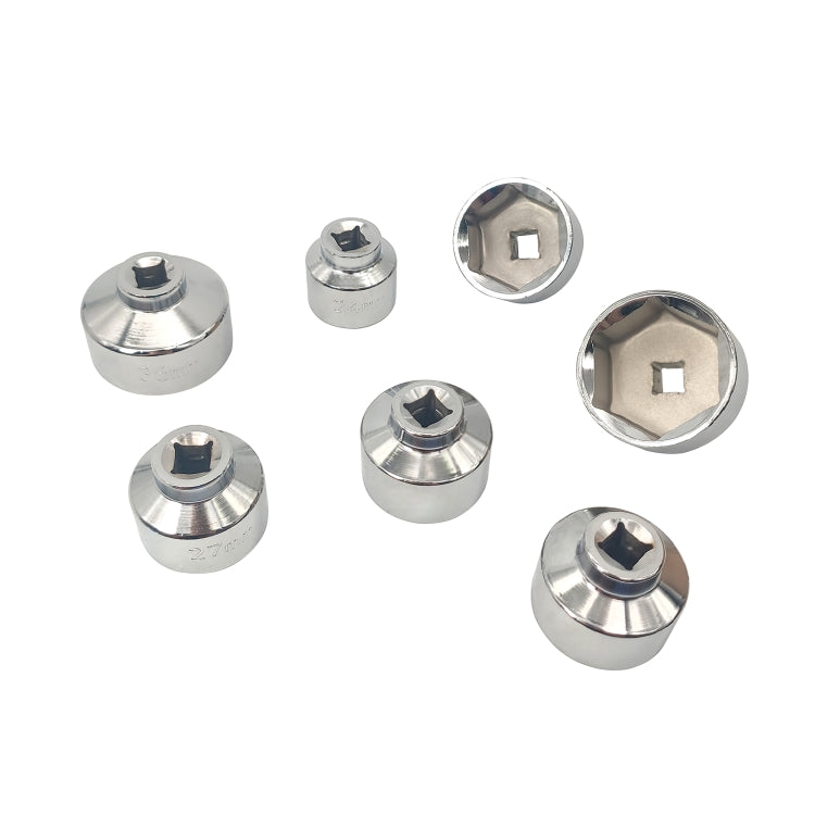 ZK-077 7 in 1 Car Cartridge Housing Oil Filter Cap Wrench Socket Set Tool Kit - LYDARZ