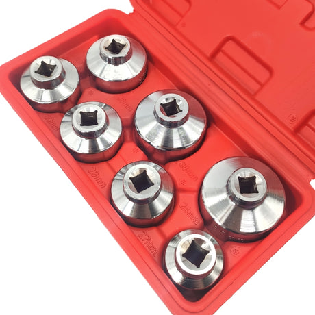 ZK-077 7 in 1 Car Cartridge Housing Oil Filter Cap Wrench Socket Set Tool Kit - LYDARZ