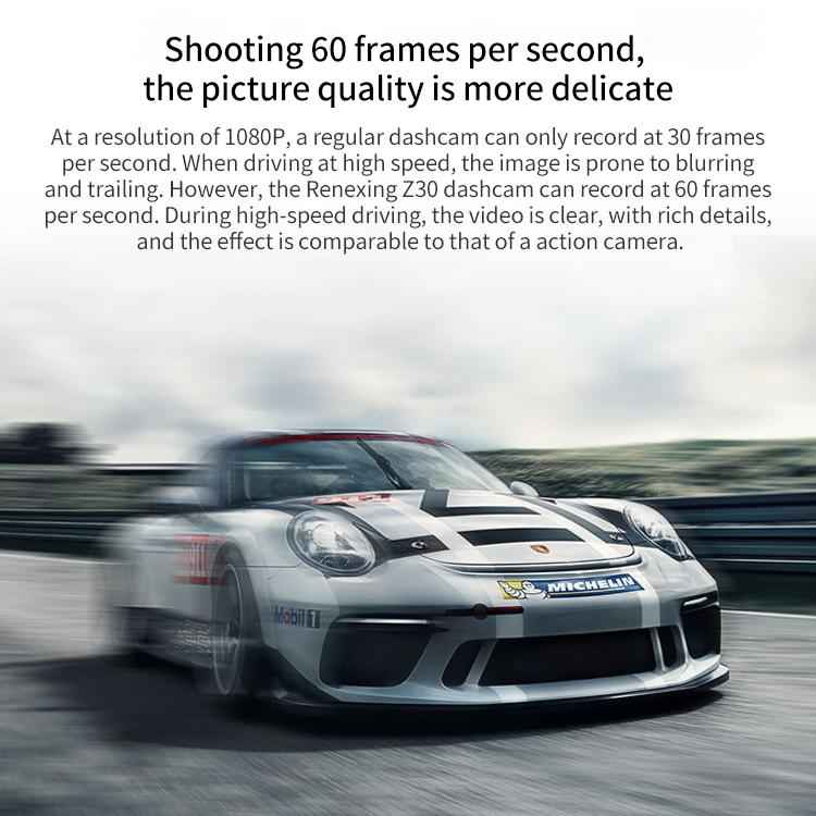 Z30 WiFi Dual-lens HD 2160P Non-light Night Vision 360-degree Panoramic Driving Recorder, GPS Version, Z30 GPS Version
