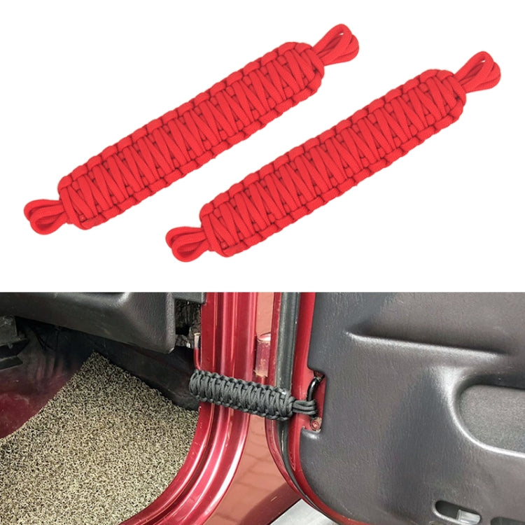 Pair Car Door Limit Strap for Jeep Wrangler - Braided Rope Design