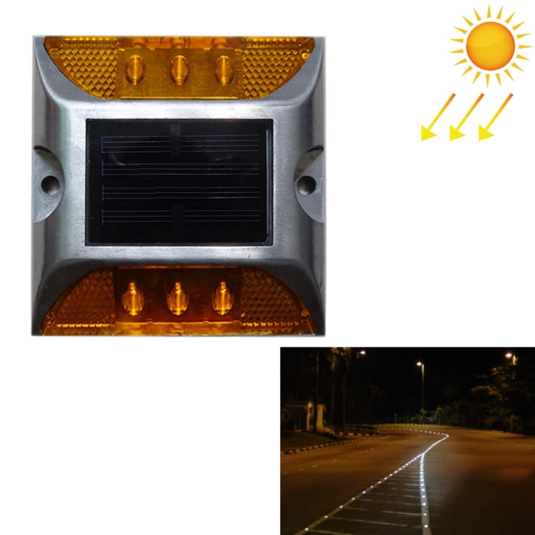 Luz solar para señalización vial: iluminación cuadrada para guiar vehículos y desacelerar la carretera
