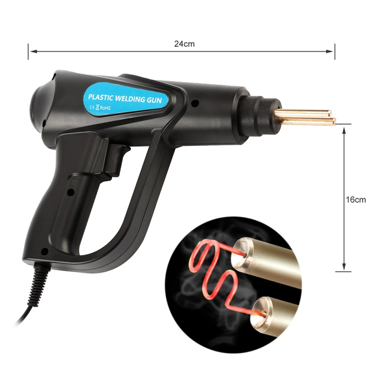Máquina de soldadura de plástico con grapadora caliente de 70 W para reparación de parachoques de coche. Kit de alicates.