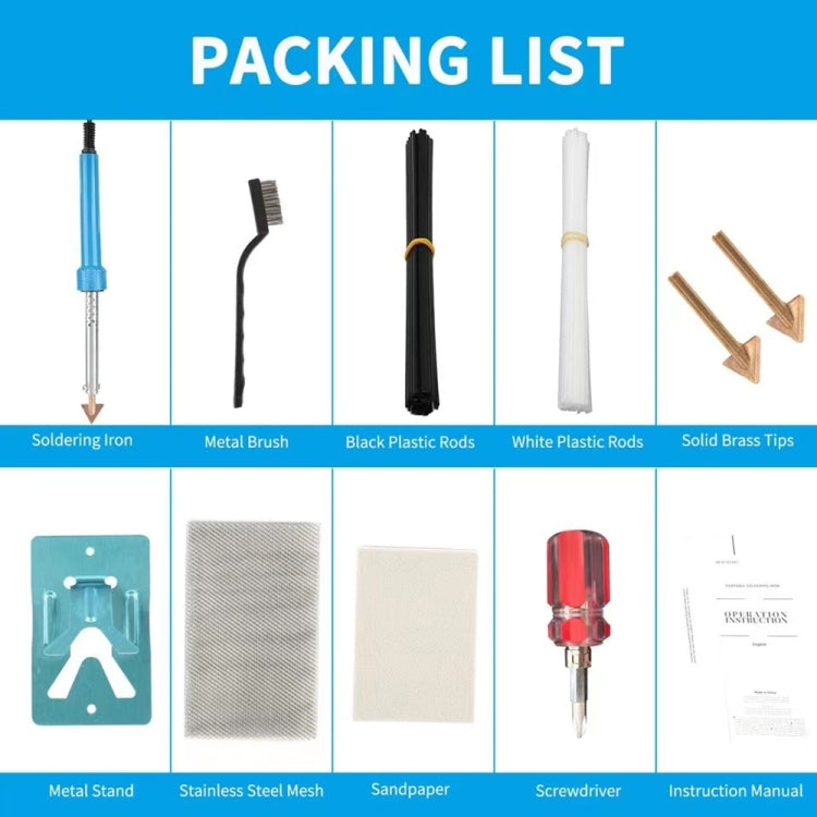 80W Electric Soldering Iron Plastic Welding Machine Car Bumper Repair Plier Set - LYDARZ