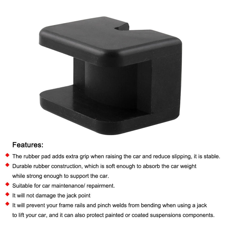2 PCS Car Jack Pad Adapter Rubber Jack Pads Slotted Frame - LYDARZ