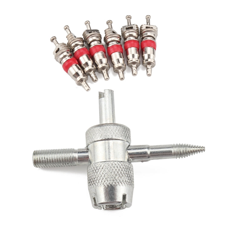 4 in 1 Remover Tool + 6 Car Trunk Motorcycles Tire Valve - LYDARZ