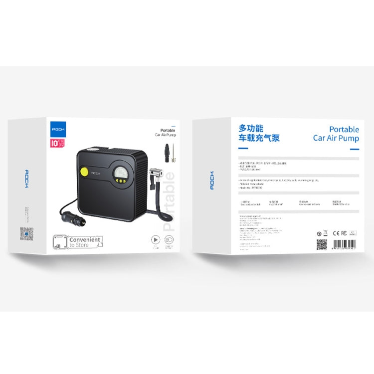 Rock Multi-function Portable LED Digital Display Car Air Pump - LYDARZ