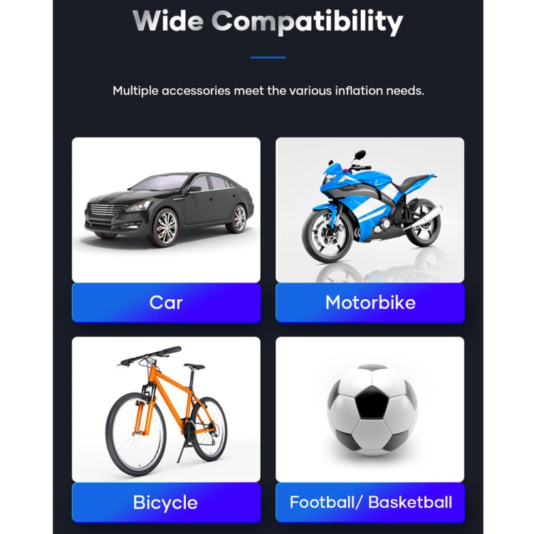 Rock Multi-function Portable LED Digital Display Car Air Pump - LYDARZ