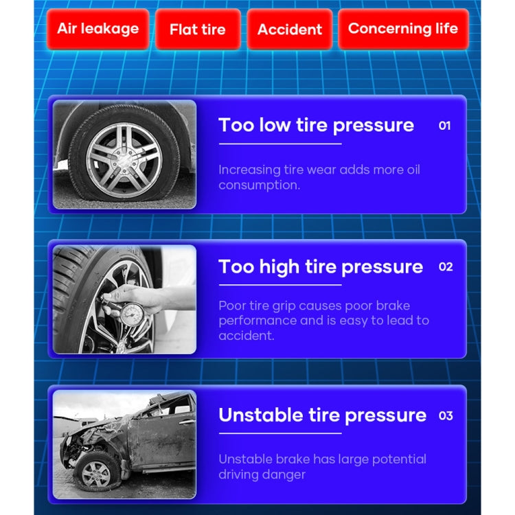 Rock Multi-function Portable LED Digital Display Car Air Pump - LYDARZ