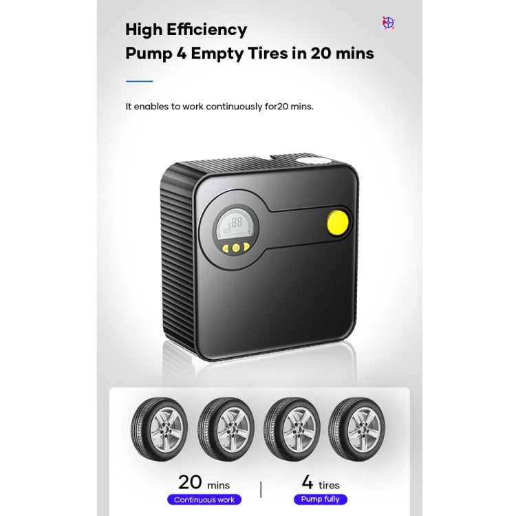 Rock Multi-function Portable LED Digital Display Car Air Pump - LYDARZ