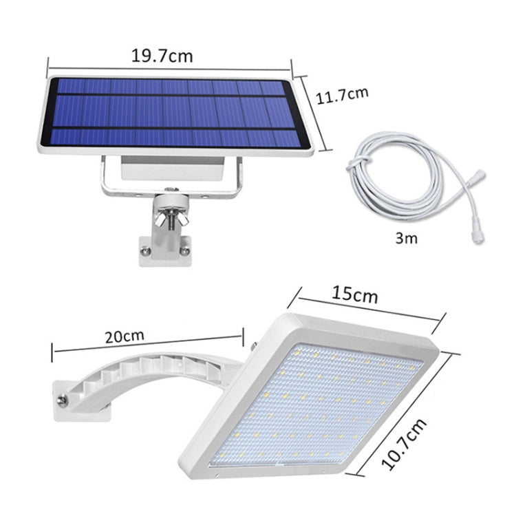 48LED Solar Courtyard Street Lamp - Detachable, IP65 Waterproof Outdoor Warm Light