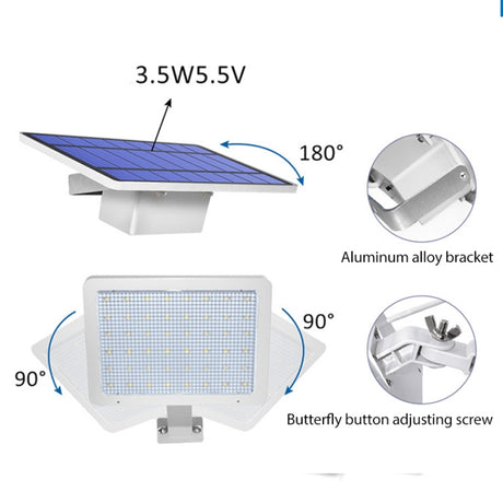 48LED Detachable Solar Light IP65 Waterproof Outdoor Courtyard LED Street Lamp, Warm Light - LYDARZ