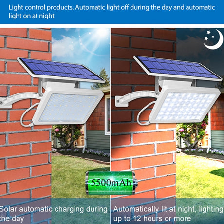 48LED Detachable Solar Light IP65 Waterproof Outdoor Courtyard LED Street Lamp, Warm Light - LYDARZ