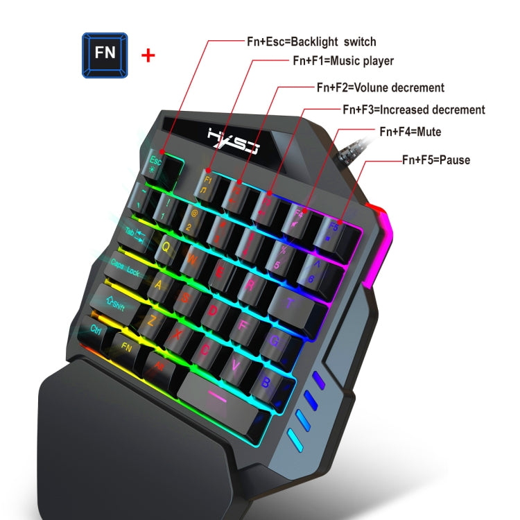 HXSJ P6+V100+A883 Keyboard Mouse Converter + One-handed Keyboard + Gaming Mouse Set - LYDARZ