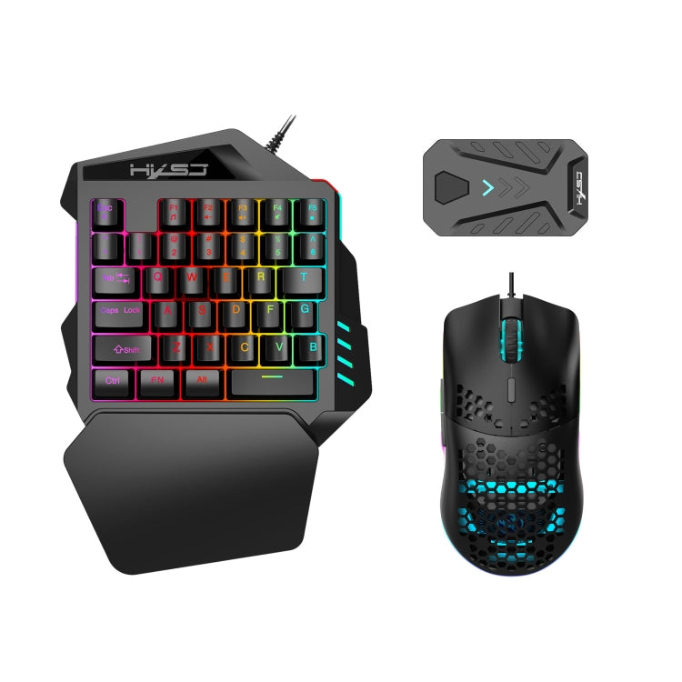 HXSJ V100+A883+P8 One-handed Keyboard + Programming Gaming Mouse + Keyboard Mouse Converter Set - LYDARZ
