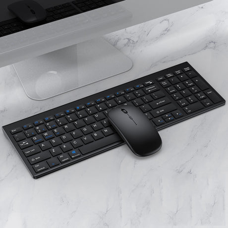 109 Three-mode Wireless Bluetooth Keyboard Mouse Set, Three-mode Keyboard Mouse Set - LYDARZ