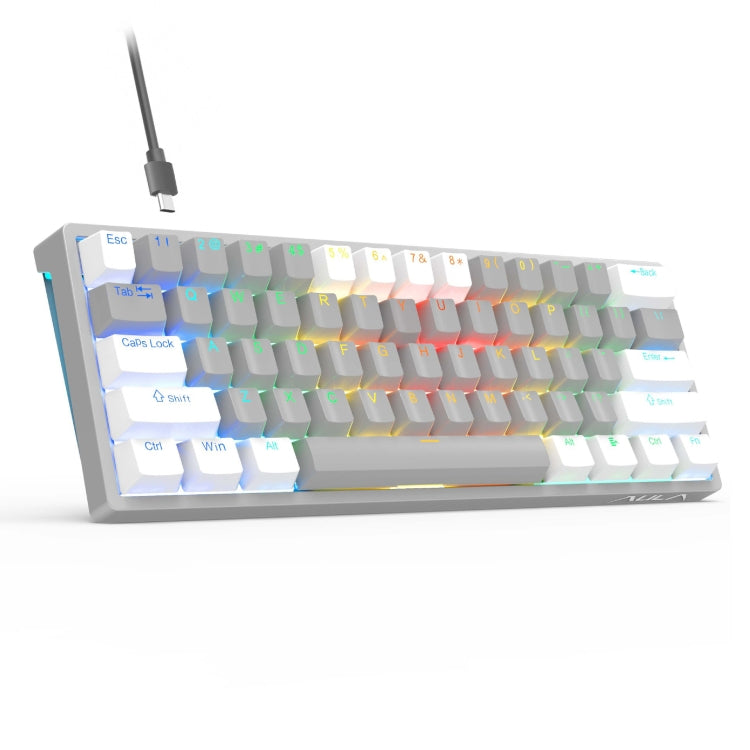 AULA F3261 RGB Mechanical Keyboard - Type-C Wired Hot Swappable 61 Keys with RGB Lighting