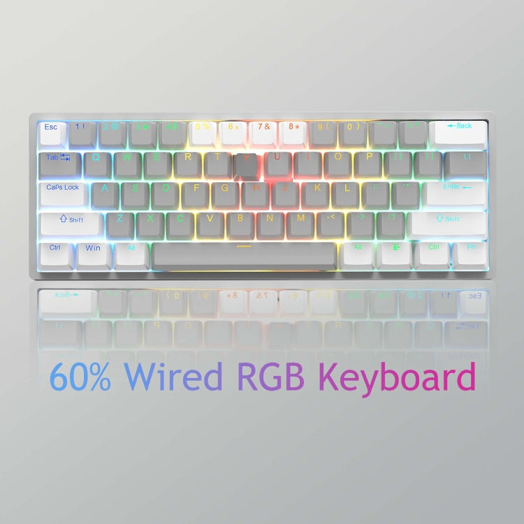 AULA F3261 Typ-C Kabelgebundene Hot-Swap-fähige mechanische RGB-Tastatur mit 61 Tasten