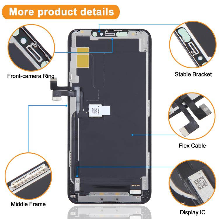 Pantalla LCD OLED suave para iPhone X, XS, XS Max, 11 Pro, 11 Pro Max, 12 Pro Max - Reemplazo de alta calidad