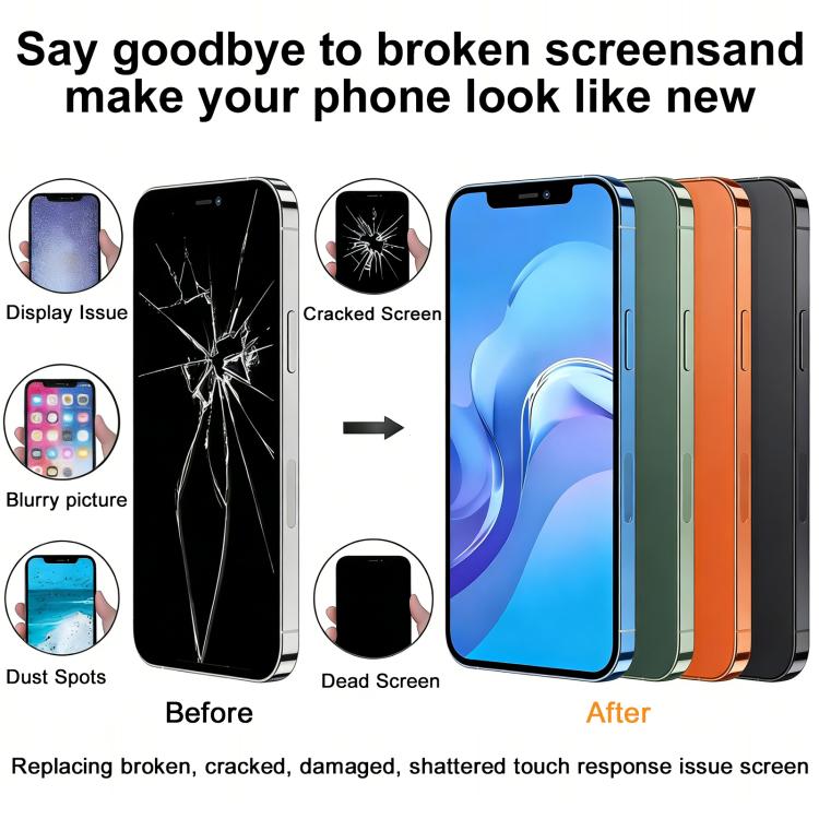 Pantalla LCD OLED suave para iPhone X, XS, XS Max, 11 Pro, 11 Pro Max, 12 Pro Max - Reemplazo de alta calidad