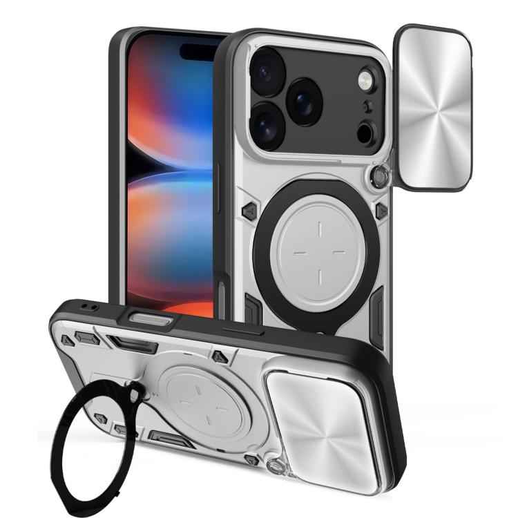 CD Texture Sliding Camshield Magnetic Holder Phone Case