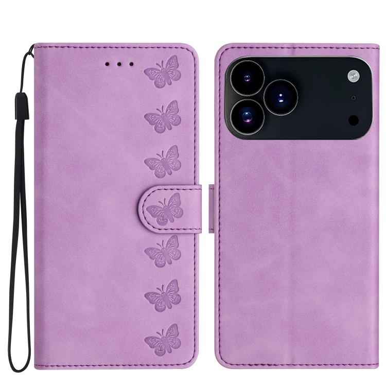 Seven Butterflies Embossed Leather Phone Case