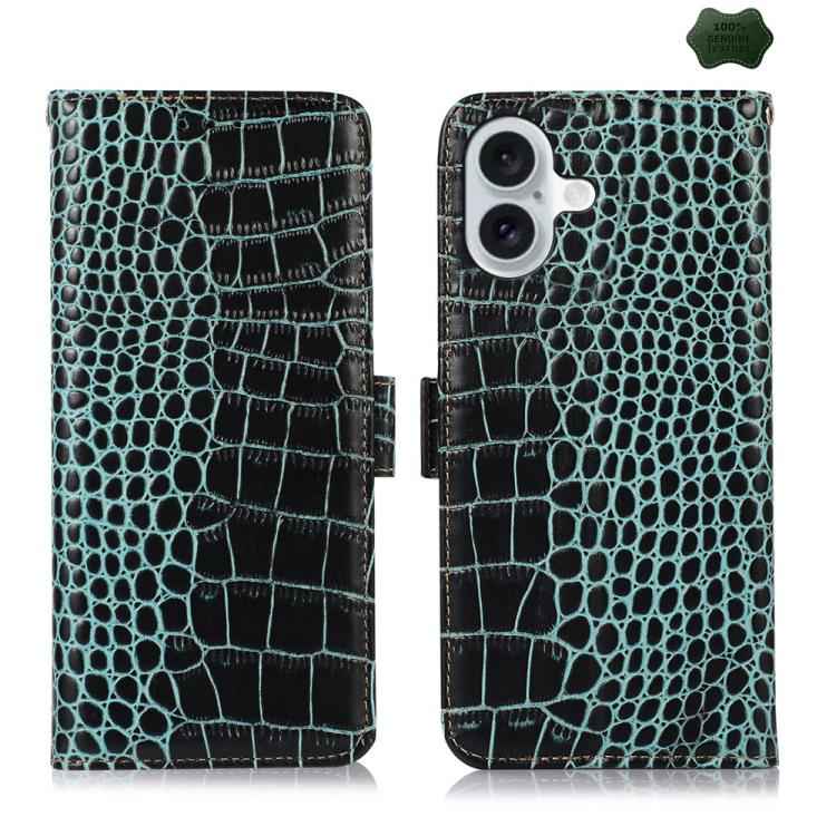 Crocodile Top Layer Cowhide Leather Phone Case
