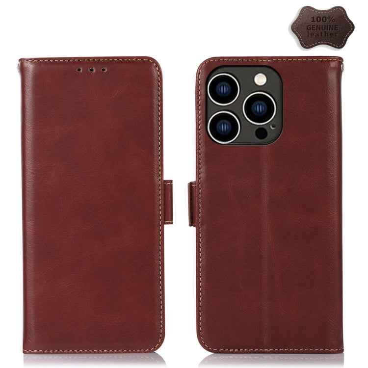 Crazy Horse Top Layer Cowhide Leather Phone Case, For iPhone 16 Plus, For iPhone 16, For iPhone 15 Pro Max, For iPhone 15 Pro, For iPhone 15 Plus, For iPhone 15