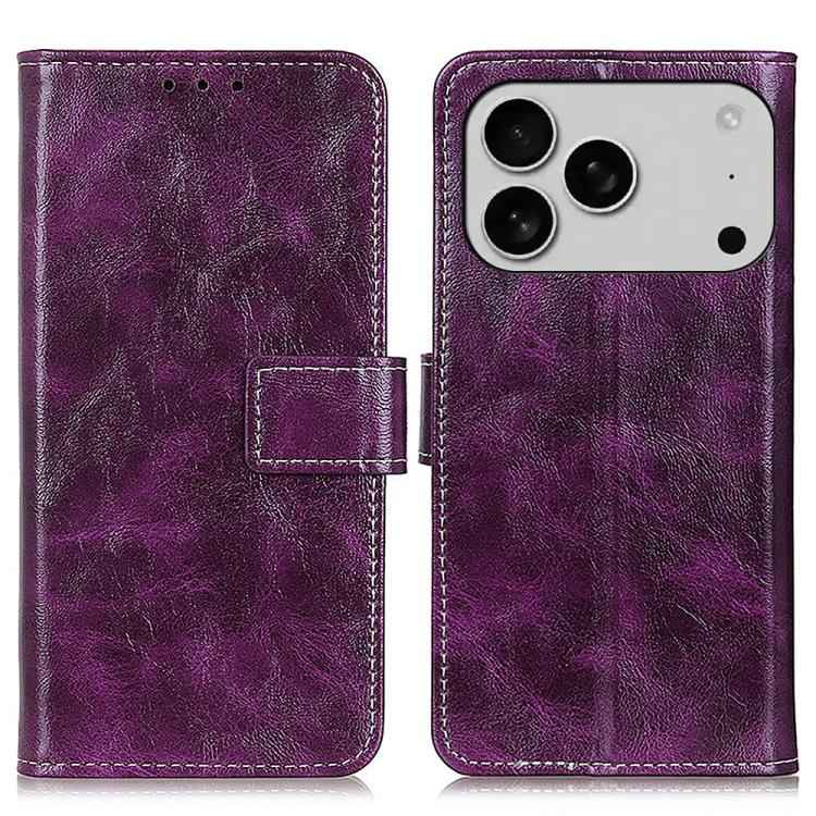 Retro Crazy Horse Texture Horizontal Flip Leather Phone Case