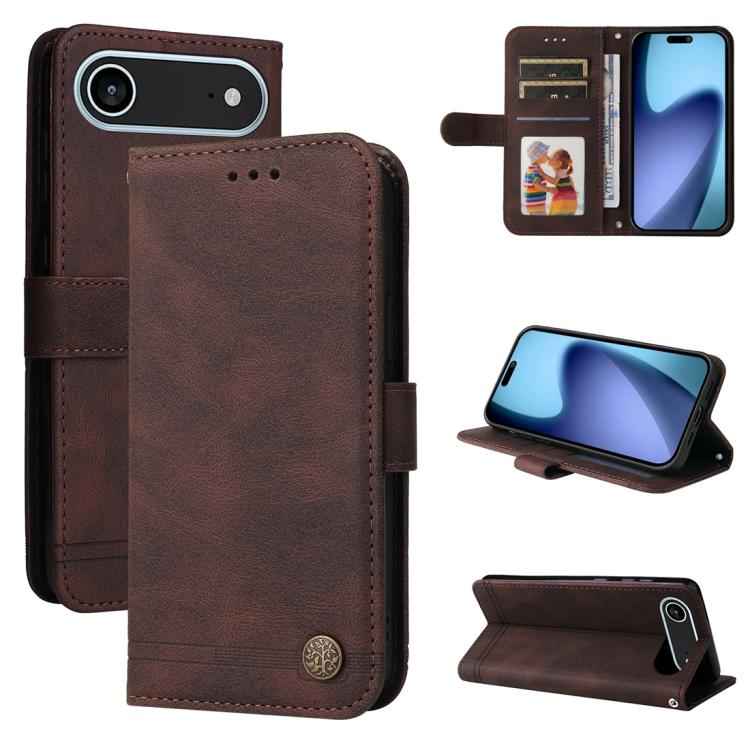 Skin Feel Life Tree Leather Phone Case