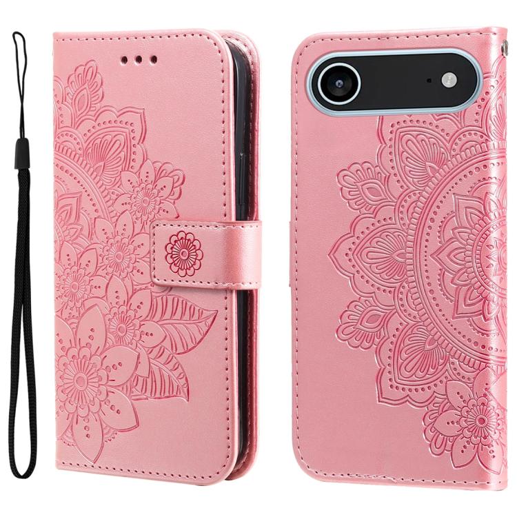 Seven-petal Flowers Embossing Leather Phone Case