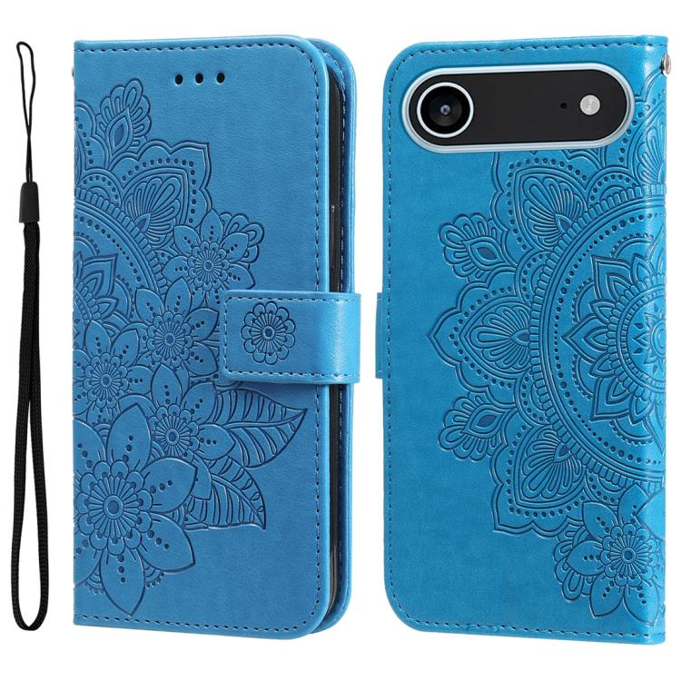 Seven-petal Flowers Embossing Leather Phone Case