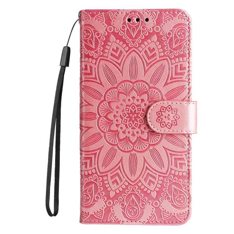 Embossed Sunflower Leather Phone Case, For iPhone 15