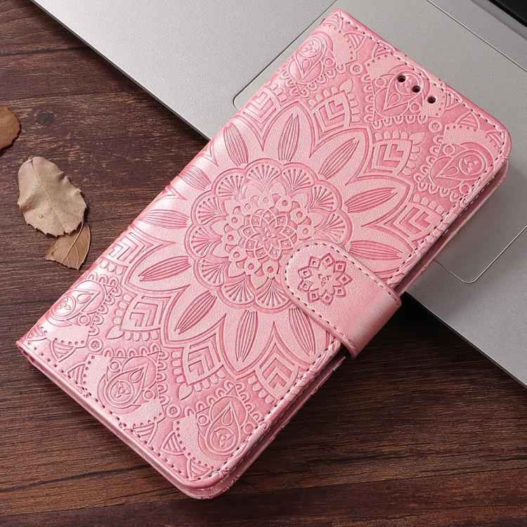 Embossed Sunflower Leather Phone Case