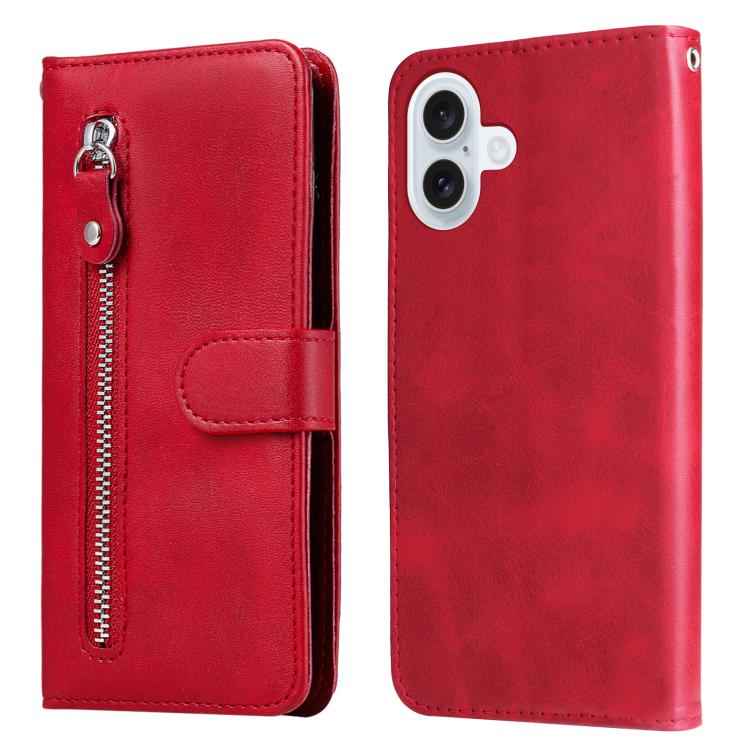 Fashion Calf Texture Zipper Leather Phone Case