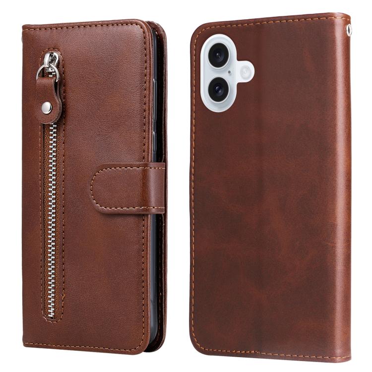 Fashion Calf Texture Zipper Leather Phone Case