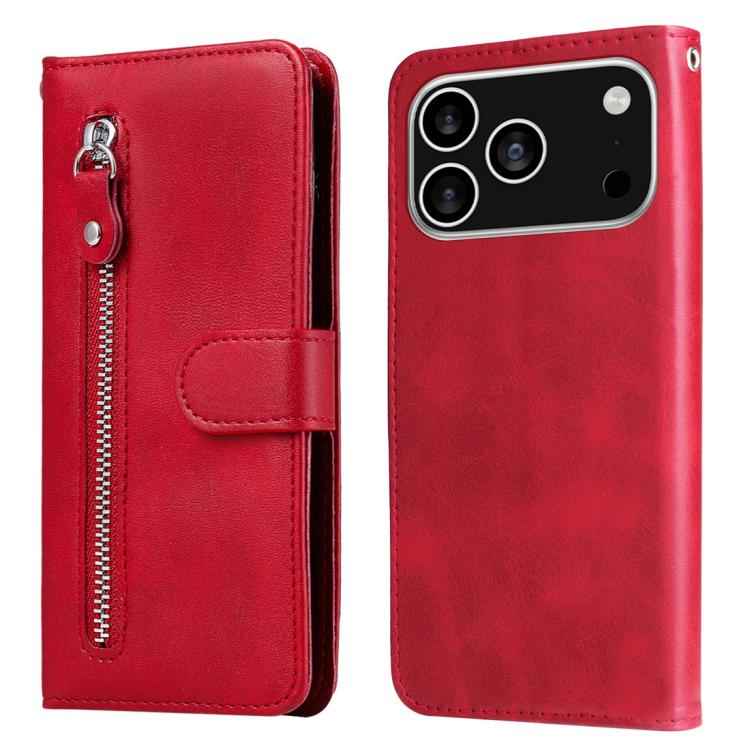 Fashion Calf Texture Zipper Leather Phone Case