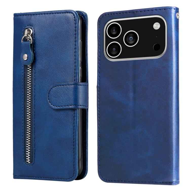 Fashion Calf Texture Zipper Leather Phone Case