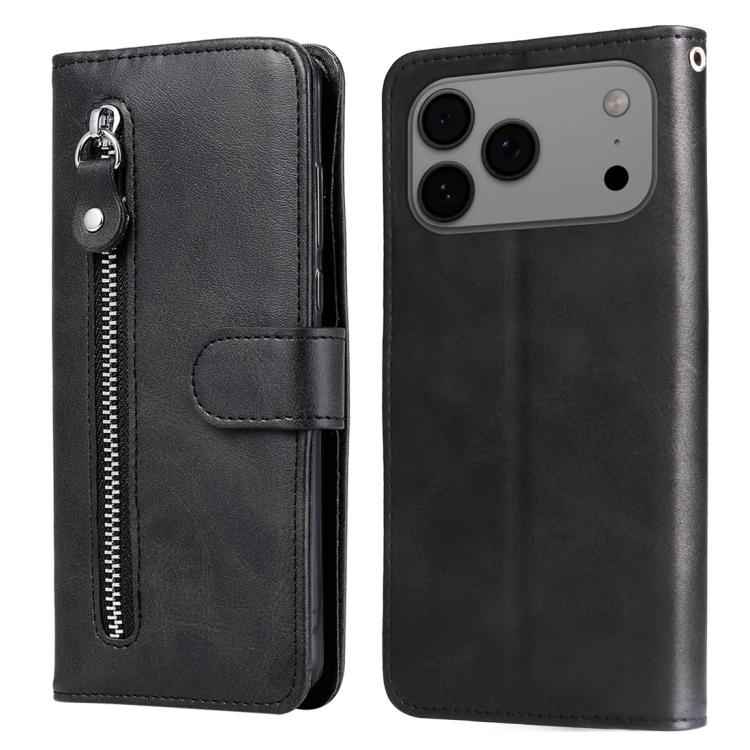Fashion Calf Texture Zipper Leather Phone Case