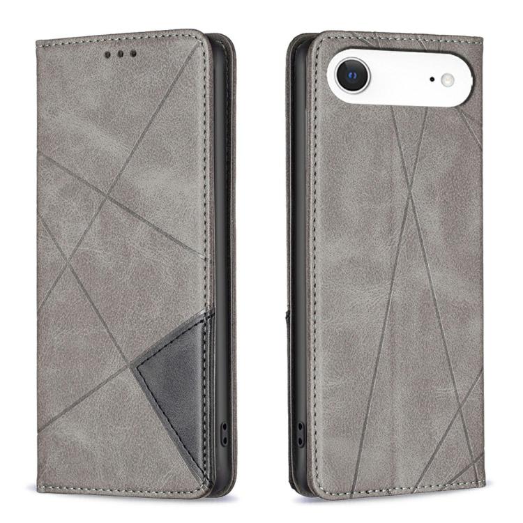 Rhombus Texture Magnetic Leather Phone Case