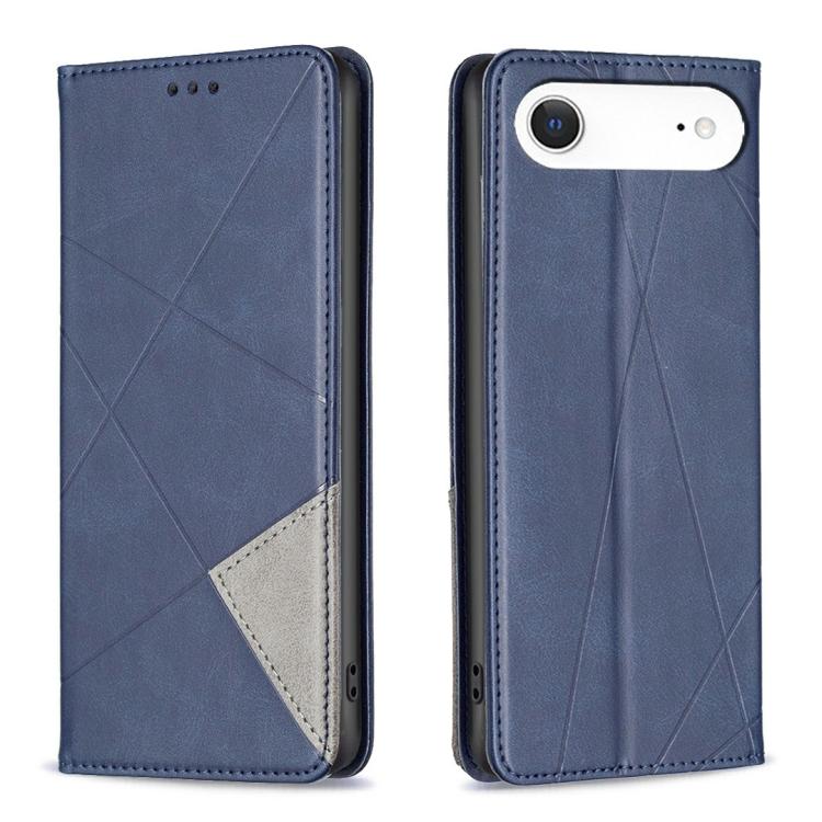 Rhombus Texture Magnetic Leather Phone Case