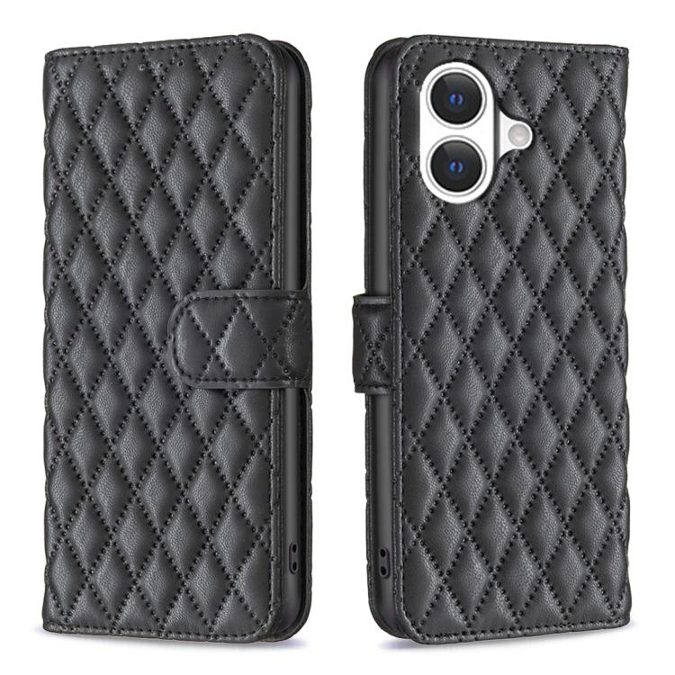 Diamond Lattice Wallet Flip Leather Phone Case