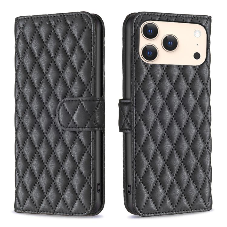 Diamond Lattice Wallet Flip Leather Phone Case