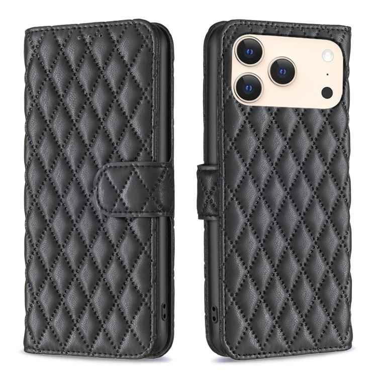 Diamond Lattice Wallet Flip Leather Phone Case