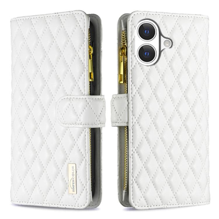 Diamond Lattice Zipper Wallet Leather Flip Phone Case