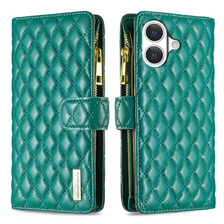 Diamond Lattice Zipper Wallet Leather Flip Phone Case
