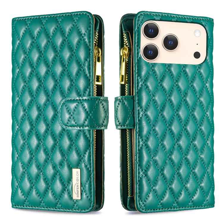 Diamond Lattice Zipper Wallet Leather Flip Phone Case