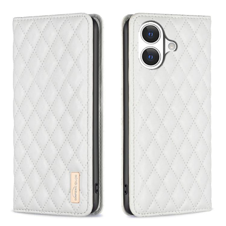 Diamond Lattice Magnetic Leather Flip Phone Case