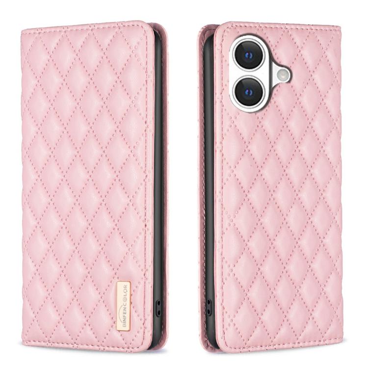 Diamond Lattice Magnetic Leather Flip Phone Case